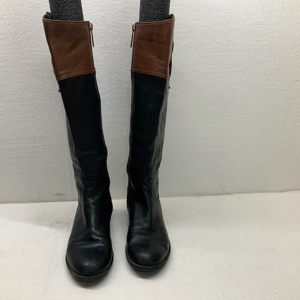 Tommy Hilfiger Black & Brown Ladies sz 6.5 Riding Boot